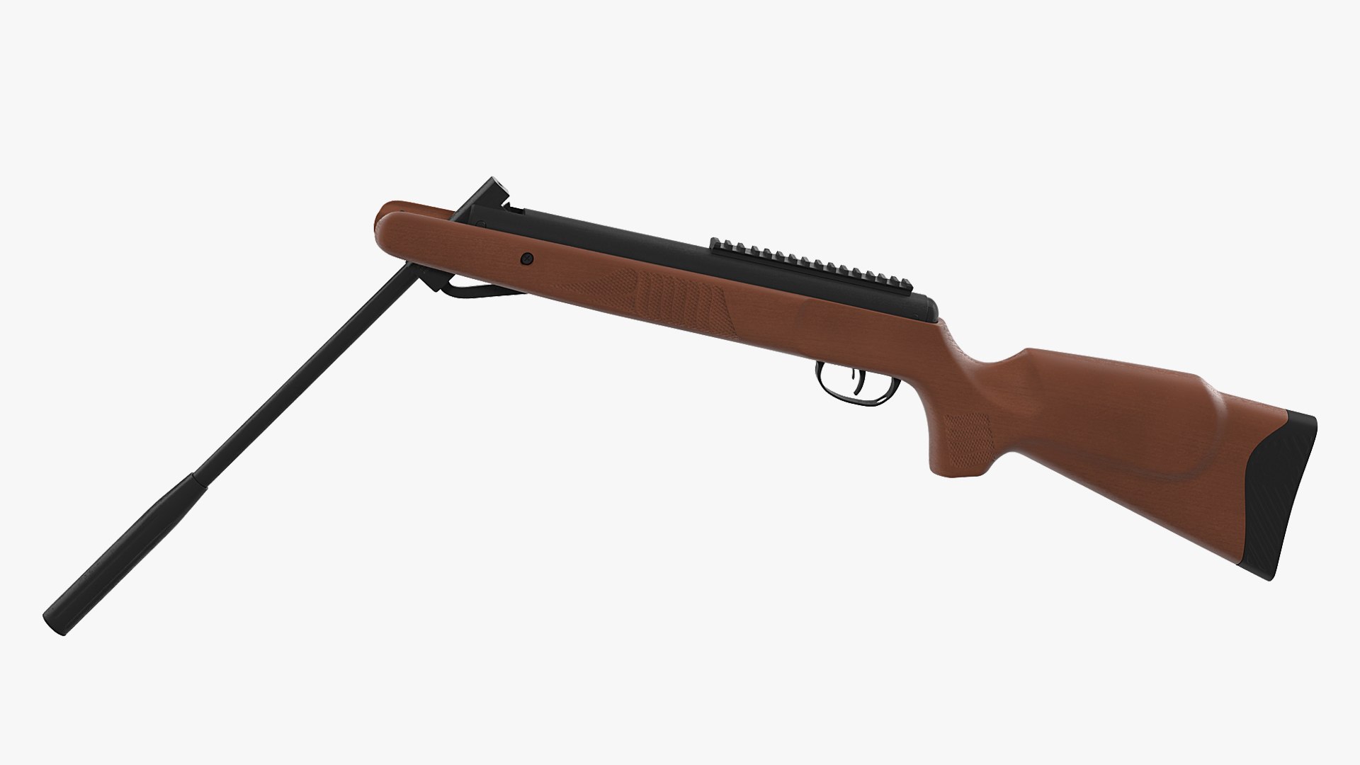 Crosman Break Barrel Air Rifle Rigged 3D model preview