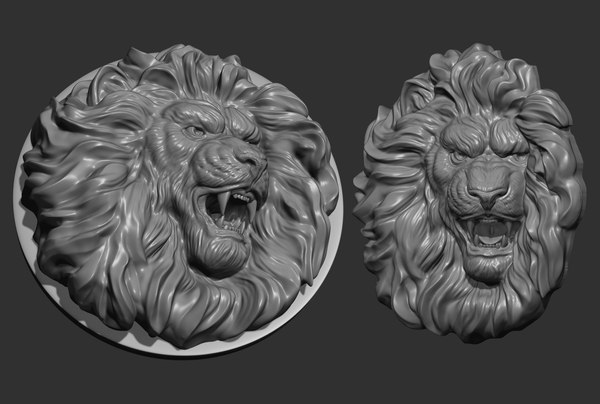 3D Lion medallion necklace - TurboSquid 1813200