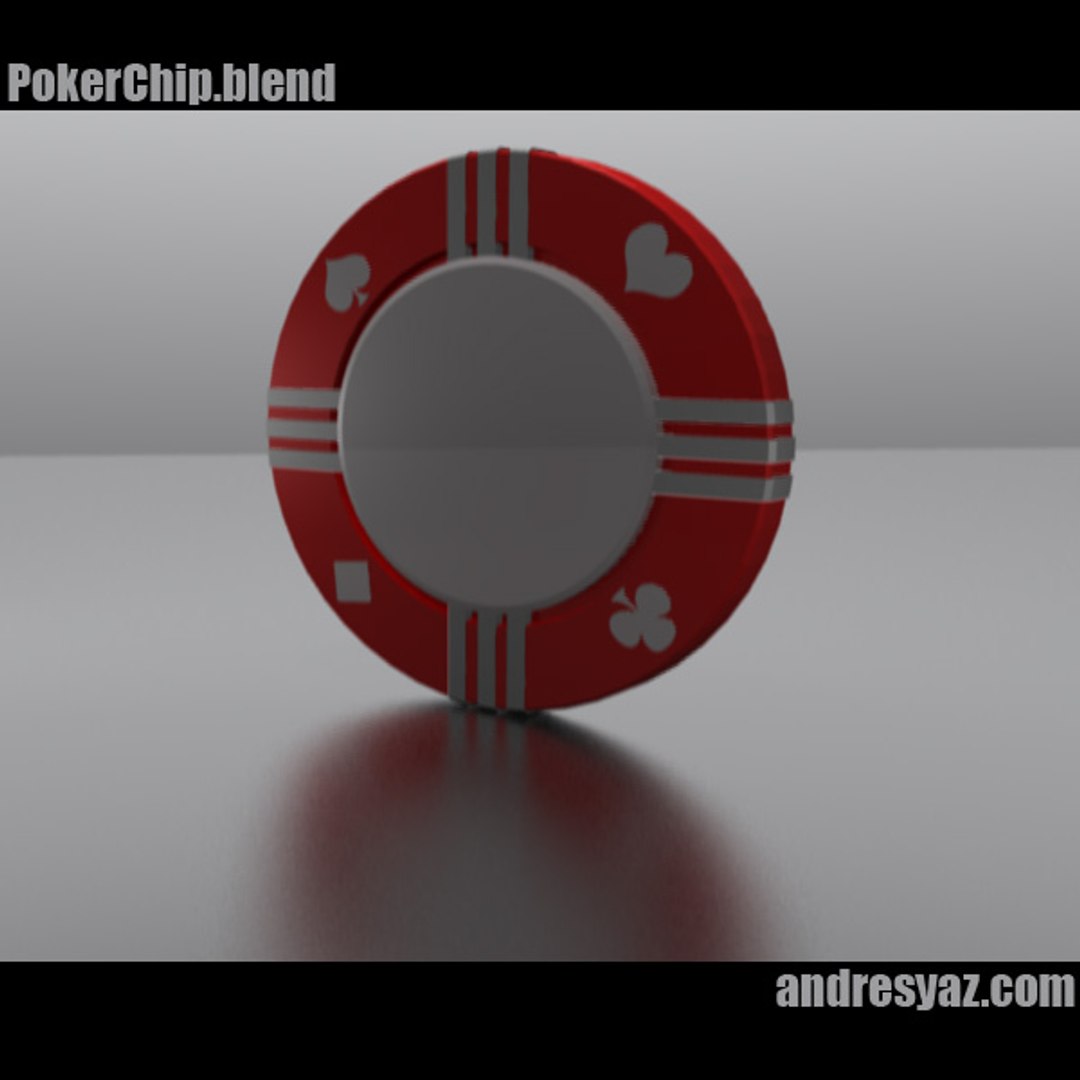 3d model of poker chips