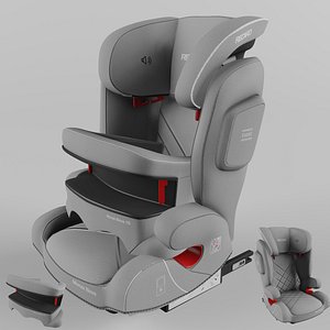 3D Recaro Monza Nova IS Children Car Seat Aluminium Grey model