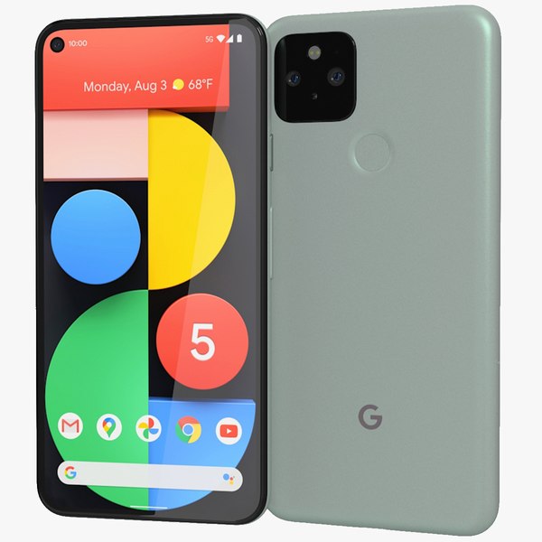 3D realistic google pixel 5 model