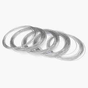 Twisted Aluminium Wire 3D model