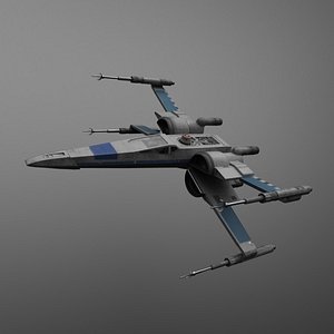 Star Wars Blue T70 X Wing Starfighter and R5 Unit rigged