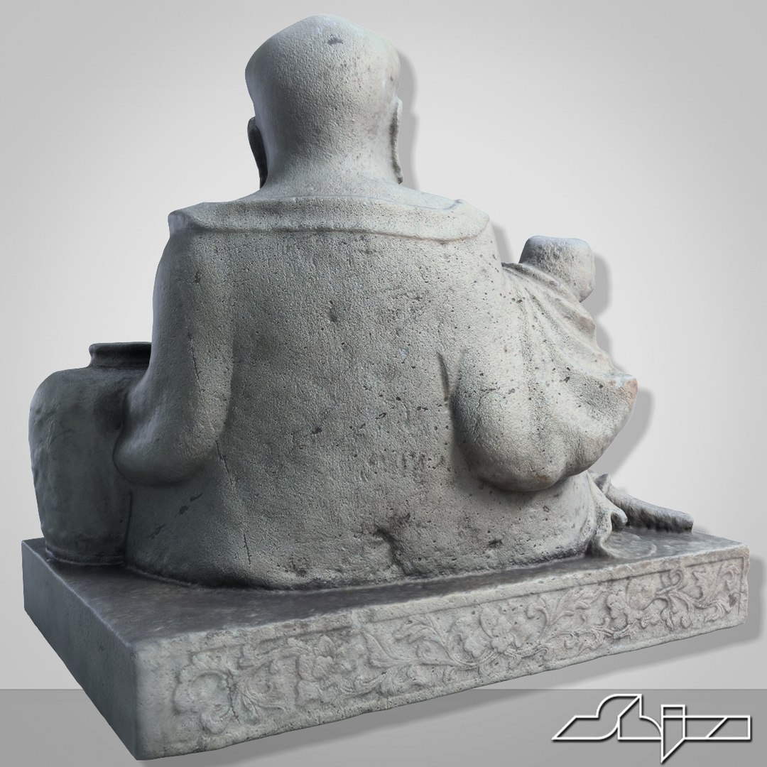 Thailand Oldman Sculpture 3ds