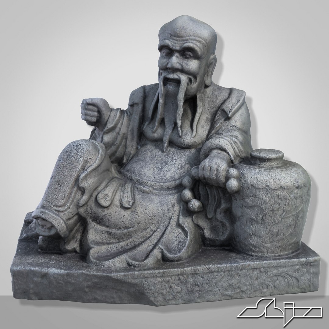 Thailand Oldman Sculpture 3ds