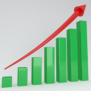 3D model trend arrow