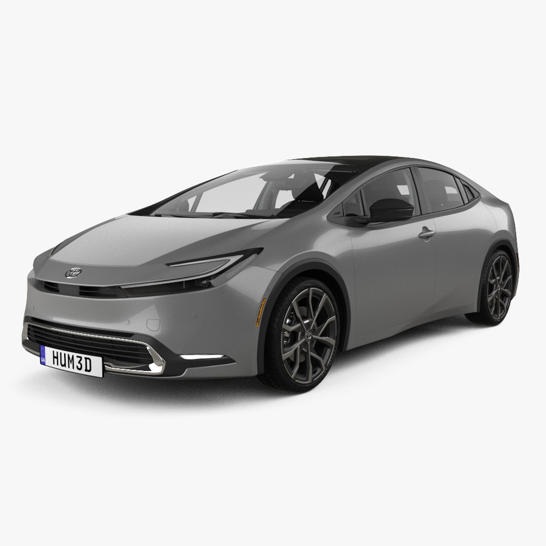 modelo 3d Toyota Prius Prime XSE con especificaciones estadounidenses y
