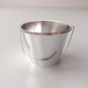 3d model stainless steel bucket