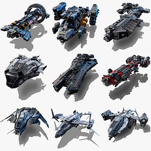 3D SF Spacecrafts - 01