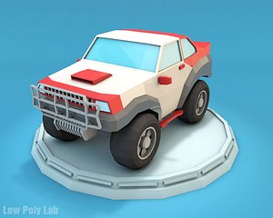 design racing jeep cartoon 3D model