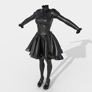 gothic dress 3D model