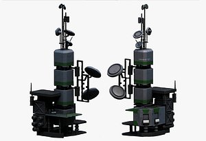 3D scifi tower model