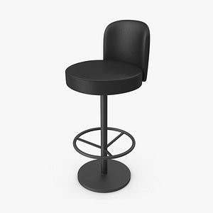 Black Leather High Chair