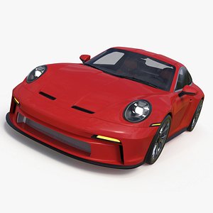 Modern Sport Car Red Simplified 3D model