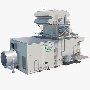 siemens sgt-800 industrial gas turbine 3D model