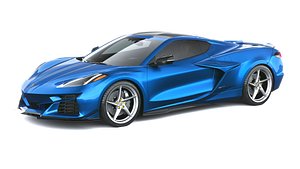 Chevrolet Corvette E-ray 2026 lowpoly