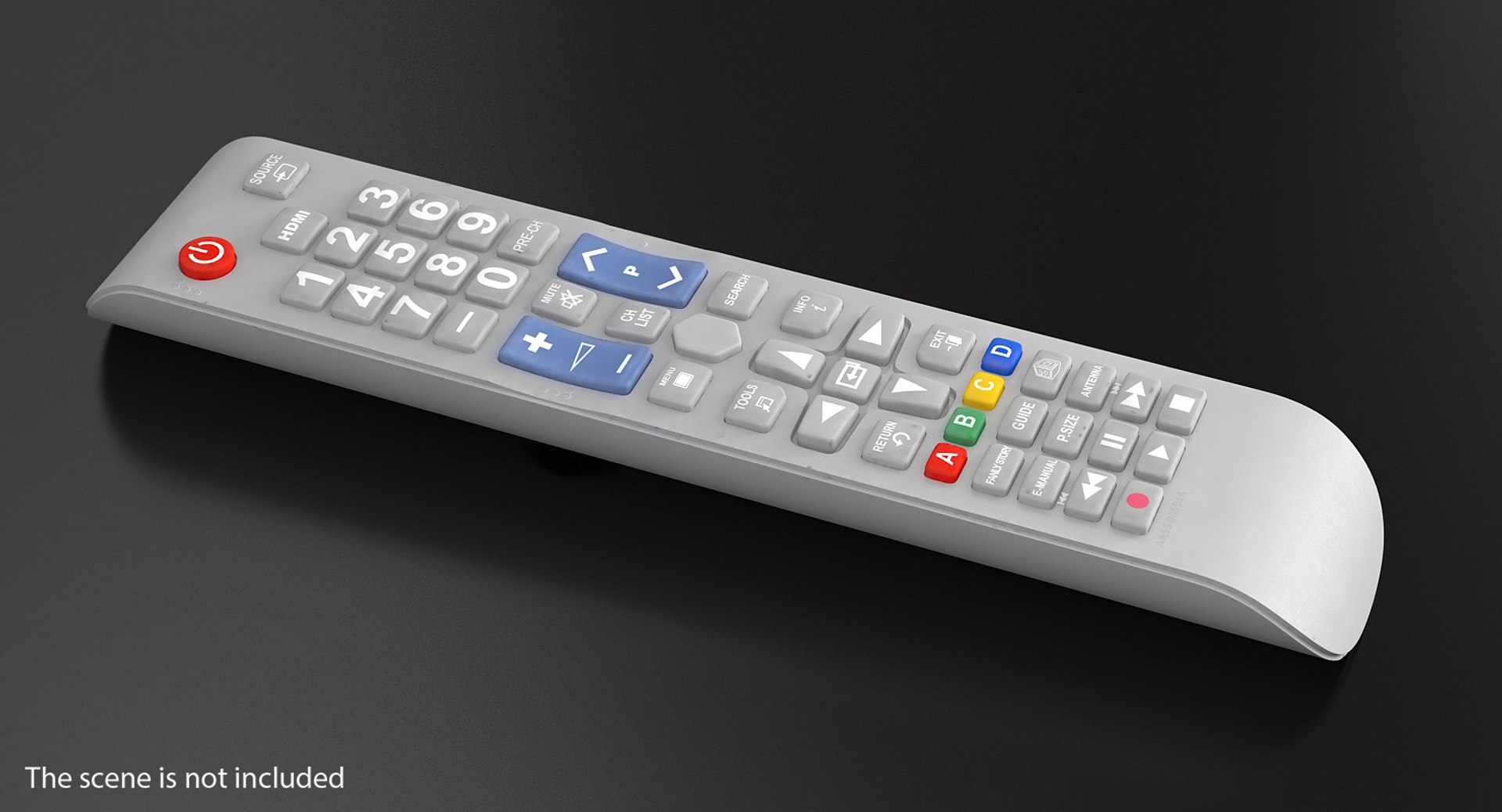 TV Remote Control Generic 3D Model 3D model preview