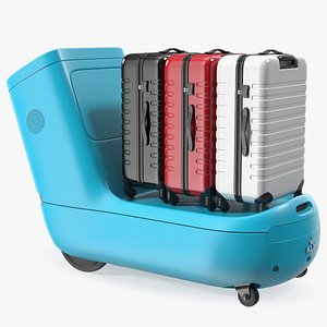 3D model Luggage Bags at KLM Care E Robot