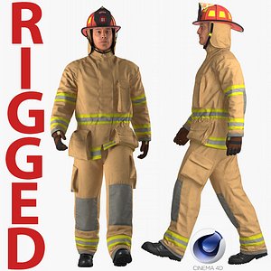 firefighter fully protective suit 3D