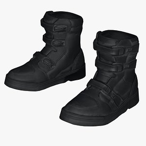 Tactical Combat Boots with Buckle Straps 3D model