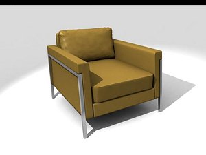 3d upholstered armchair model