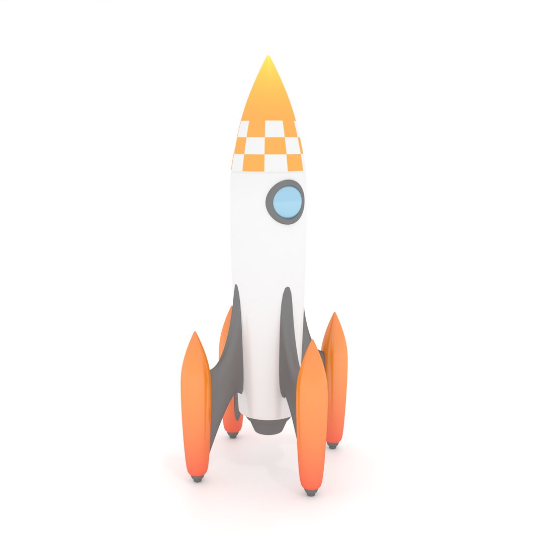 Cartoon Toon Rocket 3D Model - TurboSquid 1523059