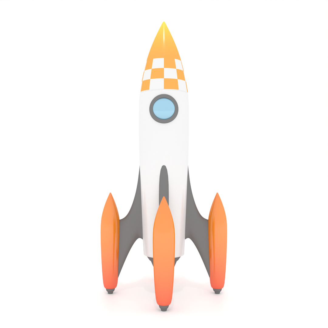Cartoon Toon Rocket 3D Model - TurboSquid 1523059