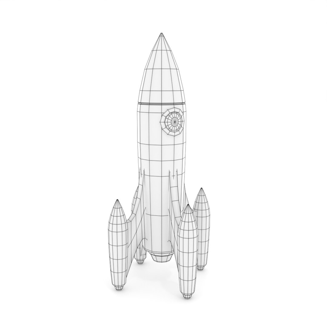 Cartoon Toon Rocket 3D Model - TurboSquid 1523059