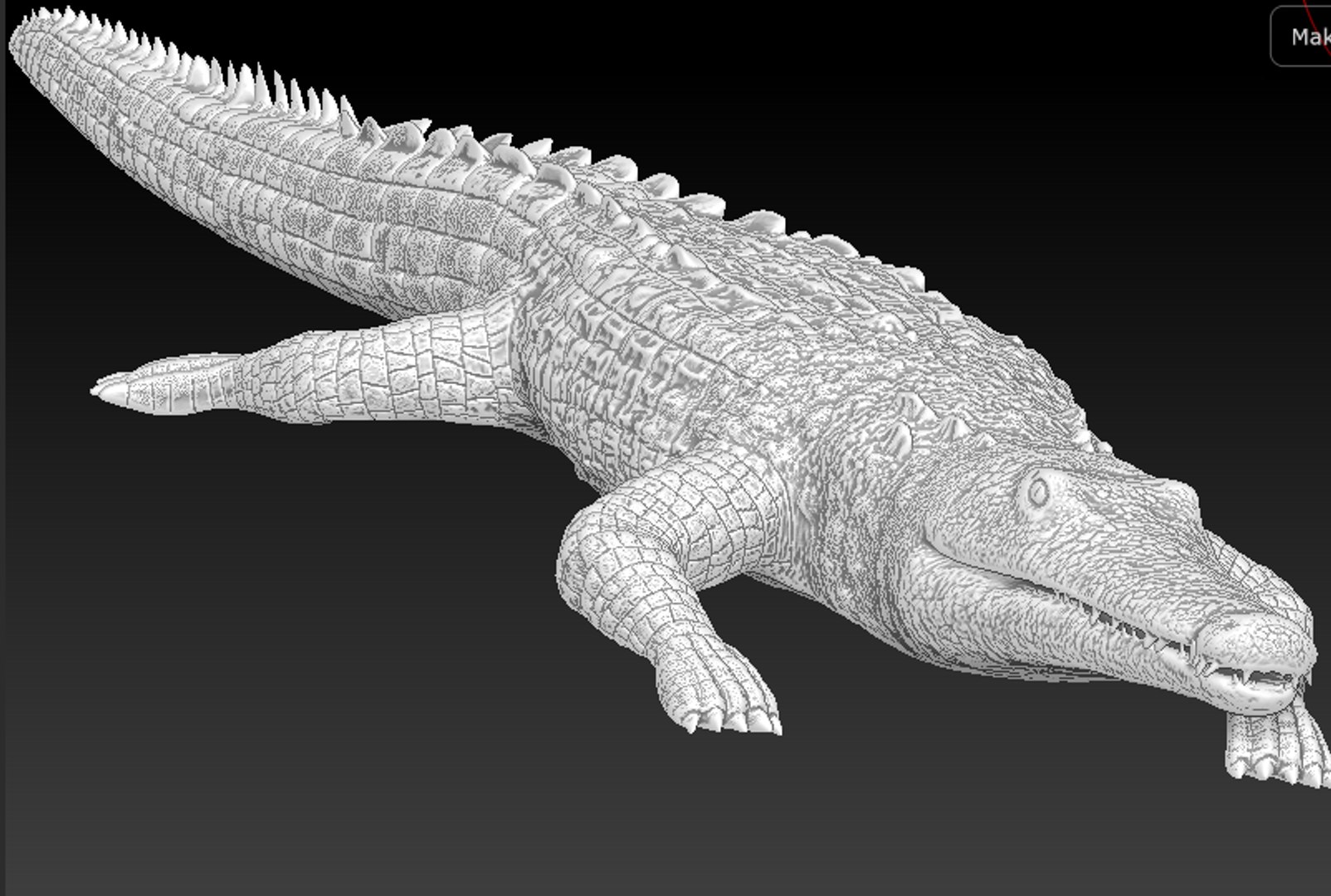 Croc Crocodile Statue 3D Model - TurboSquid 1174203