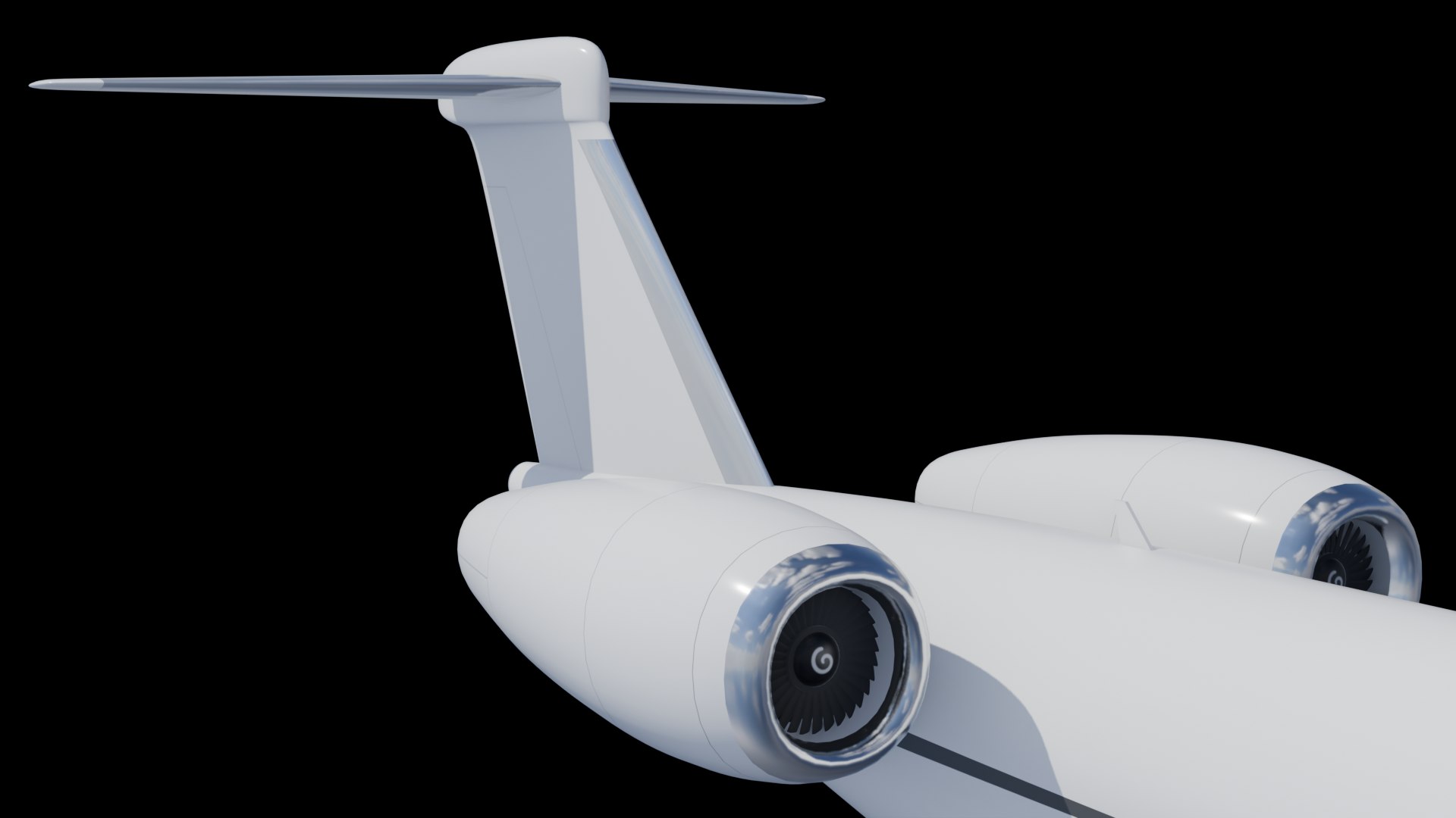 Modern Luxury Business Jet - Generic Private Airplane 3D Model ...