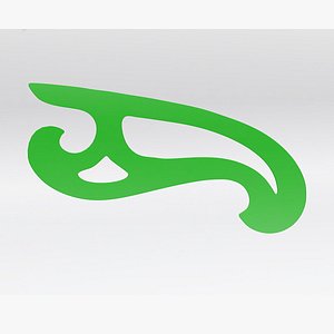 3D French Curve - 3D Print Ready - Model - C model