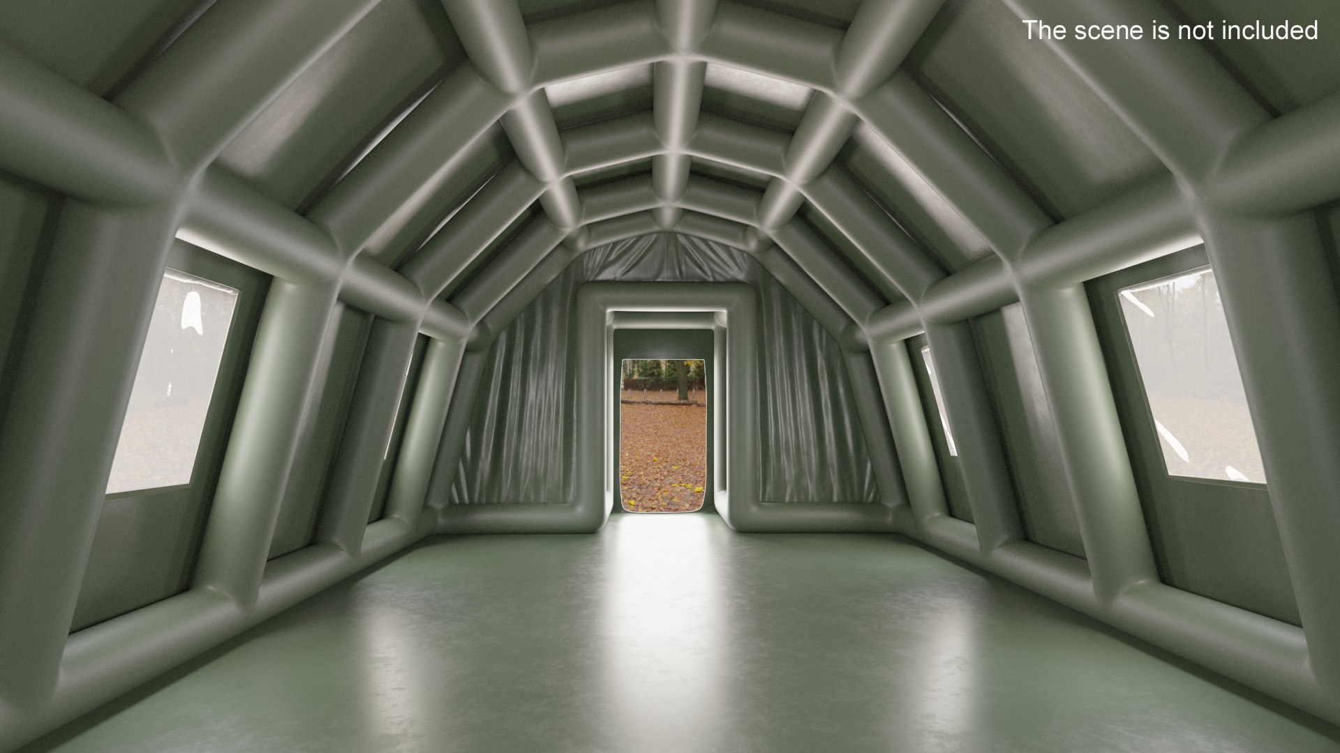 Emergency Inflatable Medical Pass Through Green Tent 3D Model ...