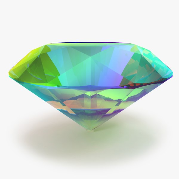 3D Round Brilliant Cut Mystic Topaz