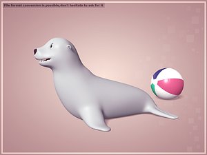 3D cartoon seal model