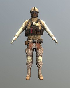 3D soldier army navy