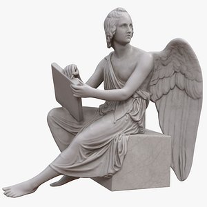 3D sitting angel statue