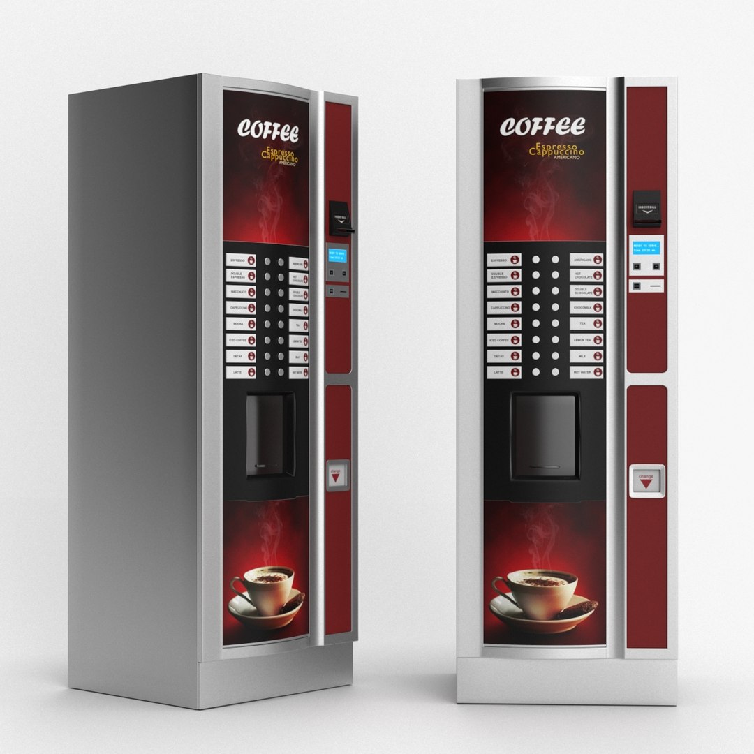 Realistic coffee vending machine 3D model - TurboSquid 1205769