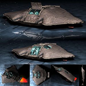 cinema4d space fighter
