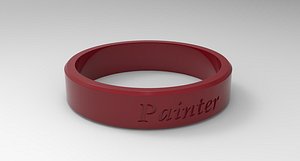 3D Painter Ring Red