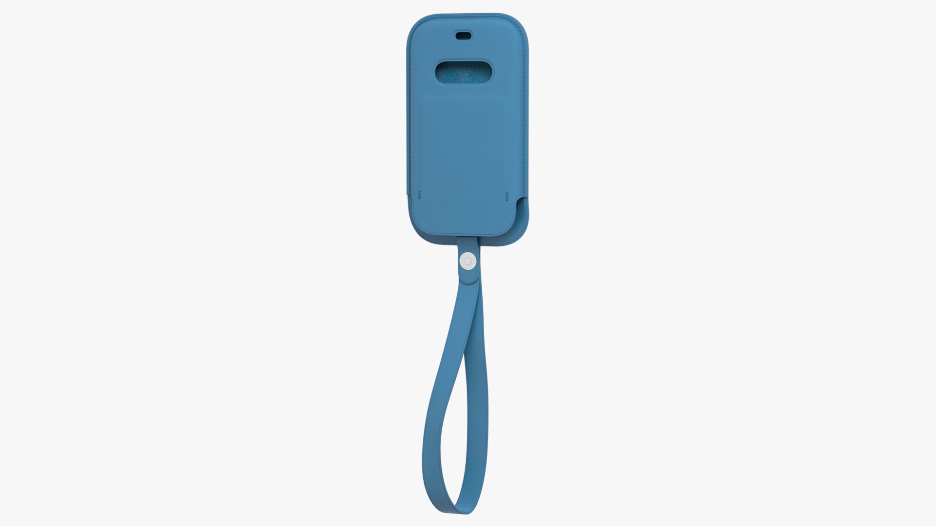 iPhone 12 mini Leather Sleeve Baltic Blue 3D model preview