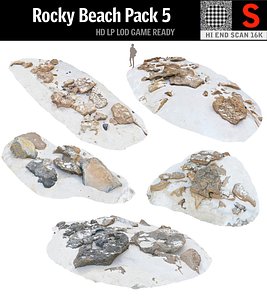 rocky beach pack 5 3D model