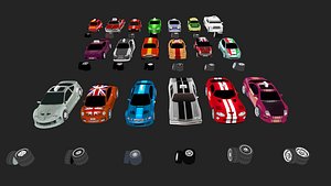 Low Poly Taxi Cars Pack