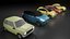 3D 5 mini cars hyundai model