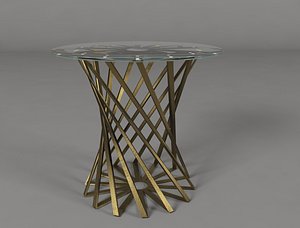 wrought iron coffee table 3d model