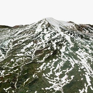 3D Ichinsky Volcano Kamchatka Peninsula Russia
