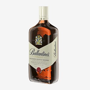 ballantines scotch whiskey 3d max