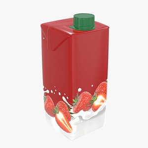 Milkshake cardboard box packaging with cap 470ml