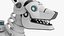 Futuristischer Roboterhund Weiß