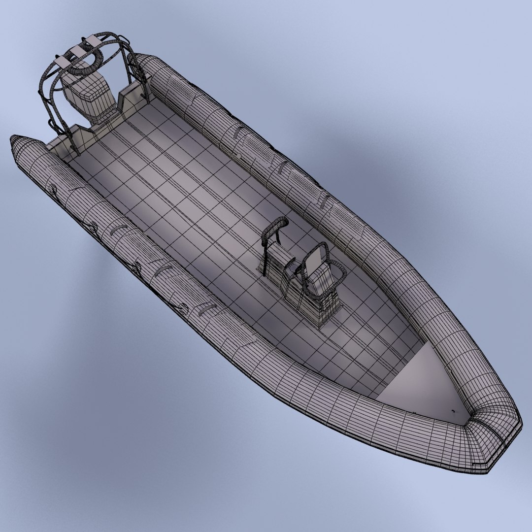 Rigid Inflatable Boat 3d Lwo