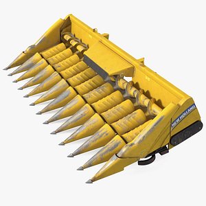 3D model New Holland Agriculture 980CR Corn Header 12 Rows Dirty